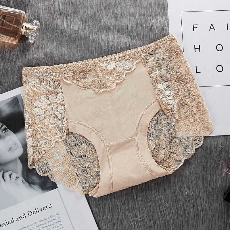 Culotte dentelle taille-haute